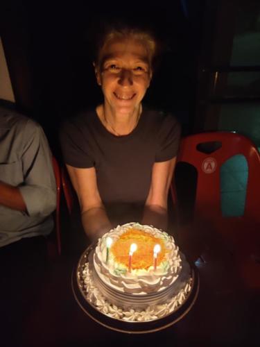 Special cake to celebrate Susie’s birthday.