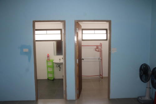 Doors to bathroom and closet room from one Staff room.